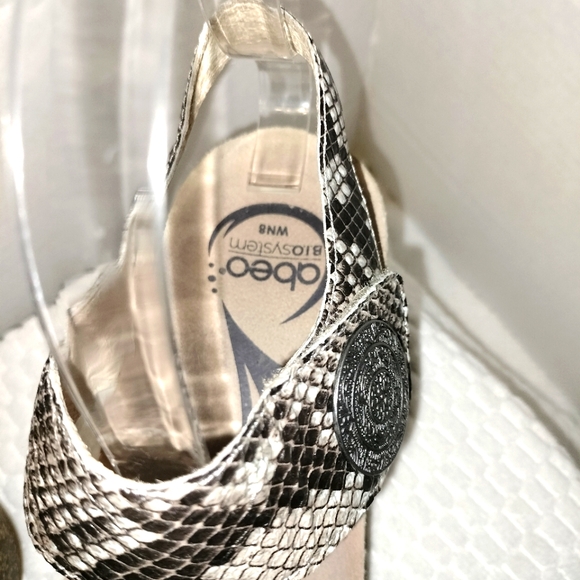 ABEO Una Wedge Animal Print Platform Sandals Size 8N - Picture 11 of 12
